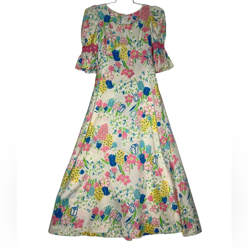 Bloom in Style: Vintage Handmade Floral Maxi Dress